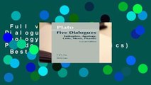 Full version  Five Dialogues: Euthyphro, Apology, Crito, Meno, Phaedo (Hackett Classics)  Best