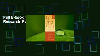 Full E-book The Craft of Research  For Online