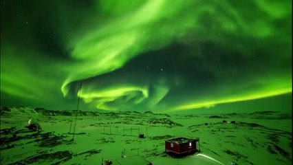 Antarktika'da Aurora ışık şöleni