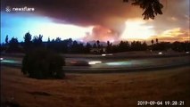 Time-lapse footage of devastating Southern California fire that destroyed 2,000 acres and forced evacuations