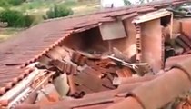 Buttapietra (VR) - Fulmine distrugge il tetto di una casa (06.09.19)