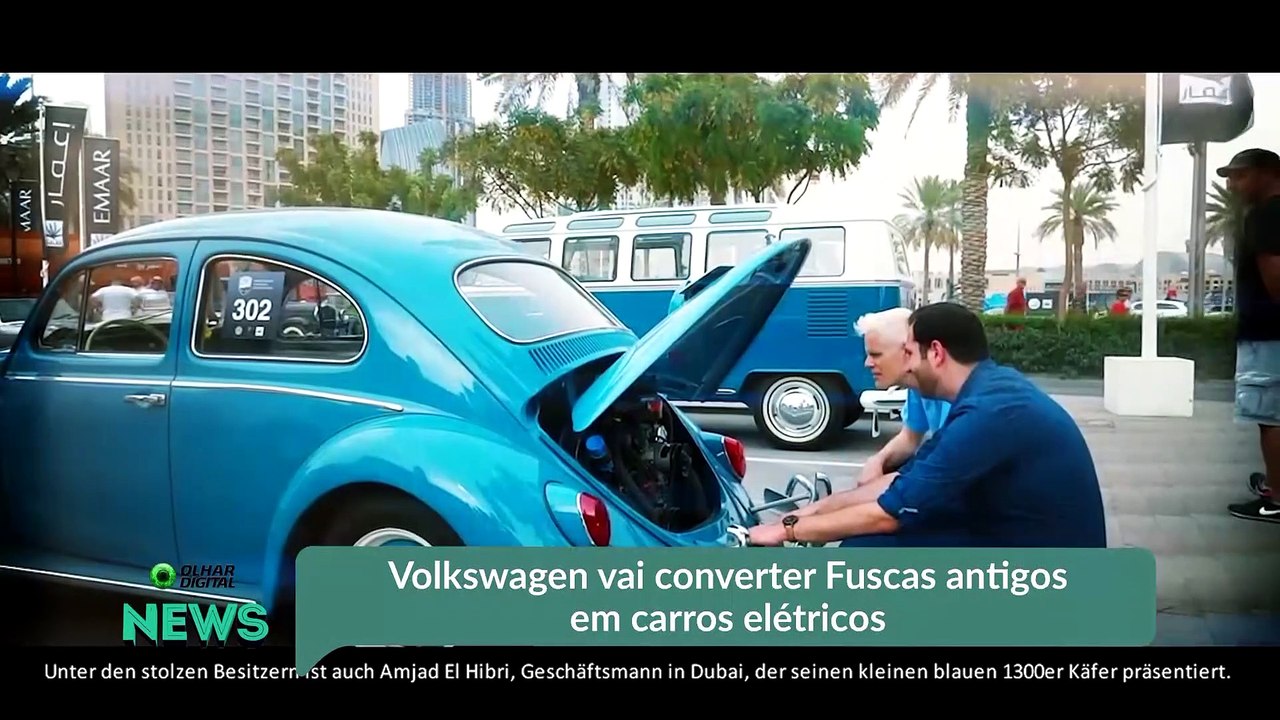 Volkswagen vai converter Fuscas antigos em carros elétricos