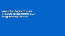 About For Books  The Art of LEGO MINDSTORMS EV3 Programming  Review