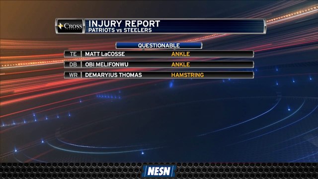 Patriots Release Final Injury Report Ahead Of Matchup With Steelers