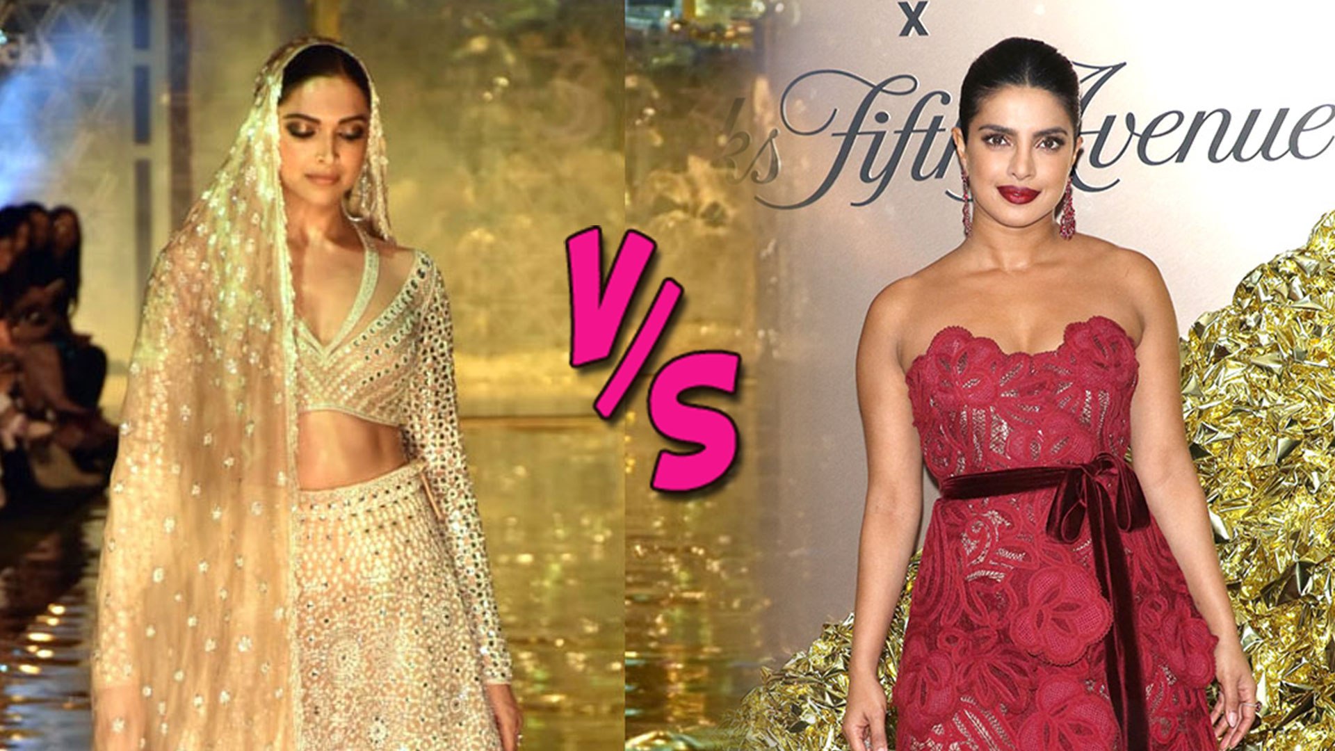 ⁣Deepika Padukone's New Bridal Look VS Priyanka Chopra Vanity Fair Party 2019