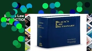 Black s Law Dictionary (BLACK S LAW DICTIONARY (STANDARD EDITION))  Review