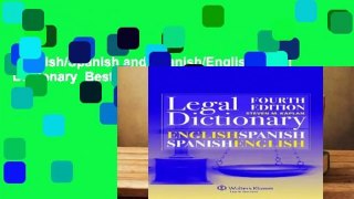 English/Spanish and Spanish/English Legal Dictionary  Best Sellers Rank : #1