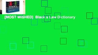 [MOST WISHED]  Black s Law Dictionary