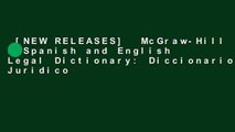 [NEW RELEASES]  McGraw-Hill s Spanish and English Legal Dictionary: Diccionario Juridico