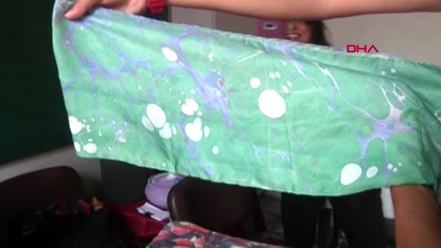 Hatay ebru sanatı hatay ipeği ile buluştu