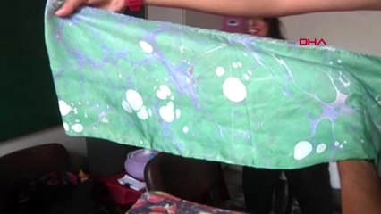 Hatay ebru sanatı hatay ipeği ile buluştu