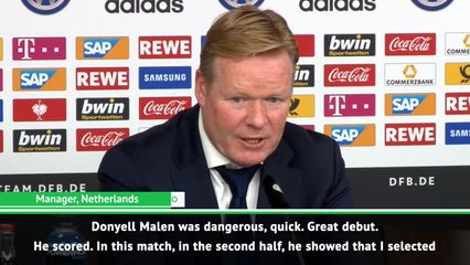 Download Video: Koeman delighted with debutant Malen