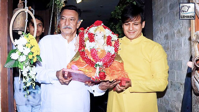 Vivek Oberoi Celebrates Ganpati Visarjan With Family