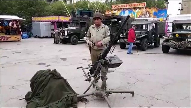 Libération de la ville : simulation de tir par association Indian head Ardennes belges