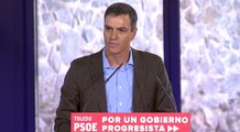 Sánchez exhibe la unidad del PSOE con un mitin en Toledo