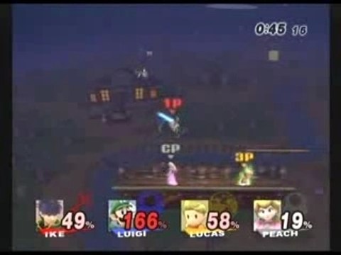 Super Smash Bros Brawl Ike Vs Luigi Vs Lucas Vs Peach