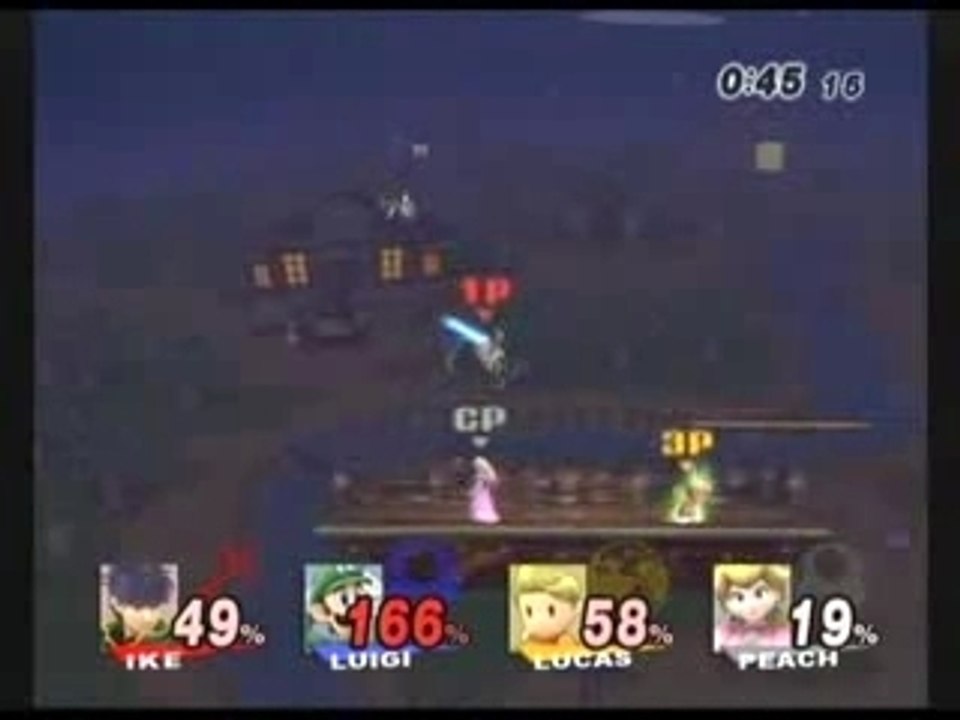 Super Smash Bros Brawl Ike Vs Luigi Vs Lucas Vs Peach