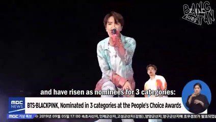 [ENG] 190905 MBC News - BTS nominated in 3 categories at the 'People's Choice Awards'
