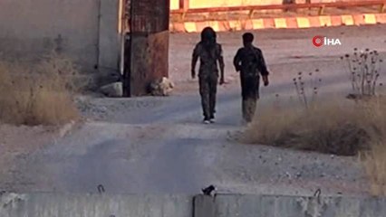 Teröristler sınırdaki bez parçalarını söktü