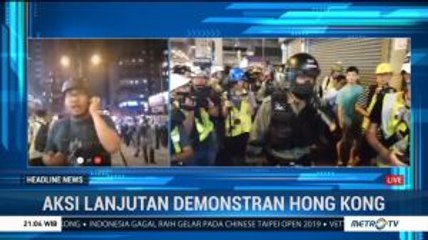 Demonstran Kembali Serang Kantor Polisi Mongkok Hong Kong