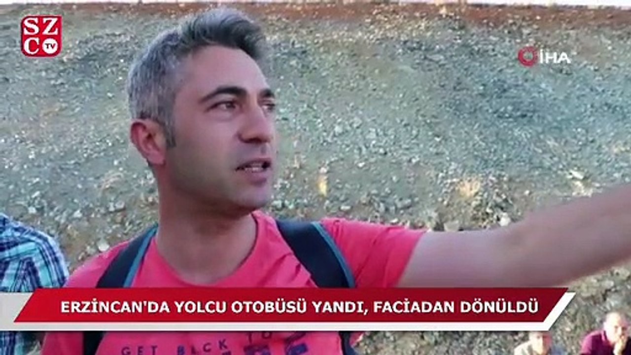 Faciadan dönüldü! Otobüs yolda alev aldı