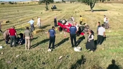 Çorum'da otomobil devrildi: 1 ölü, 4 yaralı