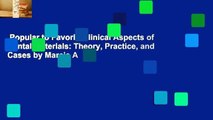 Popular to Favorit  Clinical Aspects of Dental Materials: Theory, Practice, and Cases by Marcia A