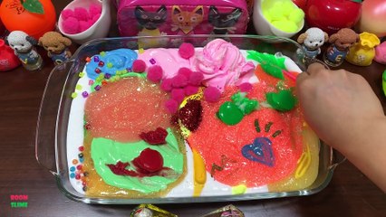 Relaxing with #PINEAPPLE || Mixing Random Things Into #FLUFFY Slime || Satisfying Slime s #628