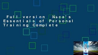Full version  Nsca's Essentials of Personal Training Complete