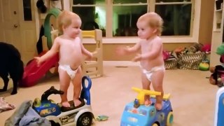 Funny Twins Baby Playing Together - Funny Fails Baby Video