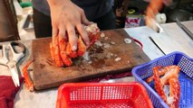 Taiwan Street Food - Watching drooling! Taiwan street snacks turned out to be king crab!