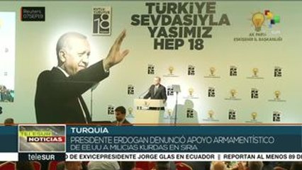Turquía: Presidente denuncia apoyo de armas de EEUU a milicia kurda