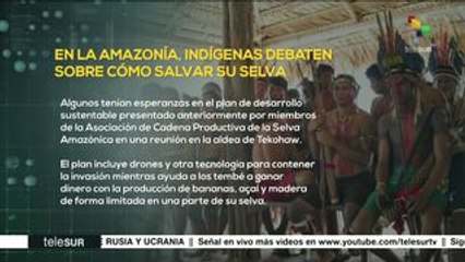 Indígenas de Brasil buscan proteger a la Amazonía