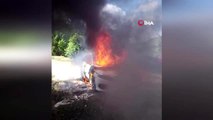 Sinop'ta alev alan araç evi yaktı
