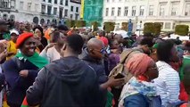 L'émouvante intervention de Sandy de Boston à la manif des Camerounais à Bruxelles