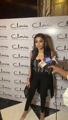 Tina Dutta Sexy Indian Television Actress in Black dress giving Interview.