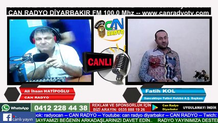 CAN RADYO DİYARBAKIR -  FUTBOL ÖZEL 31.08.2019