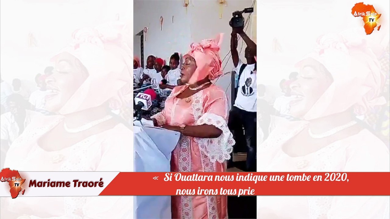 Mariame Traoré :" Si Ouattara nous indique une tombe en 2020, nous irons tous prier sur cette tombe"