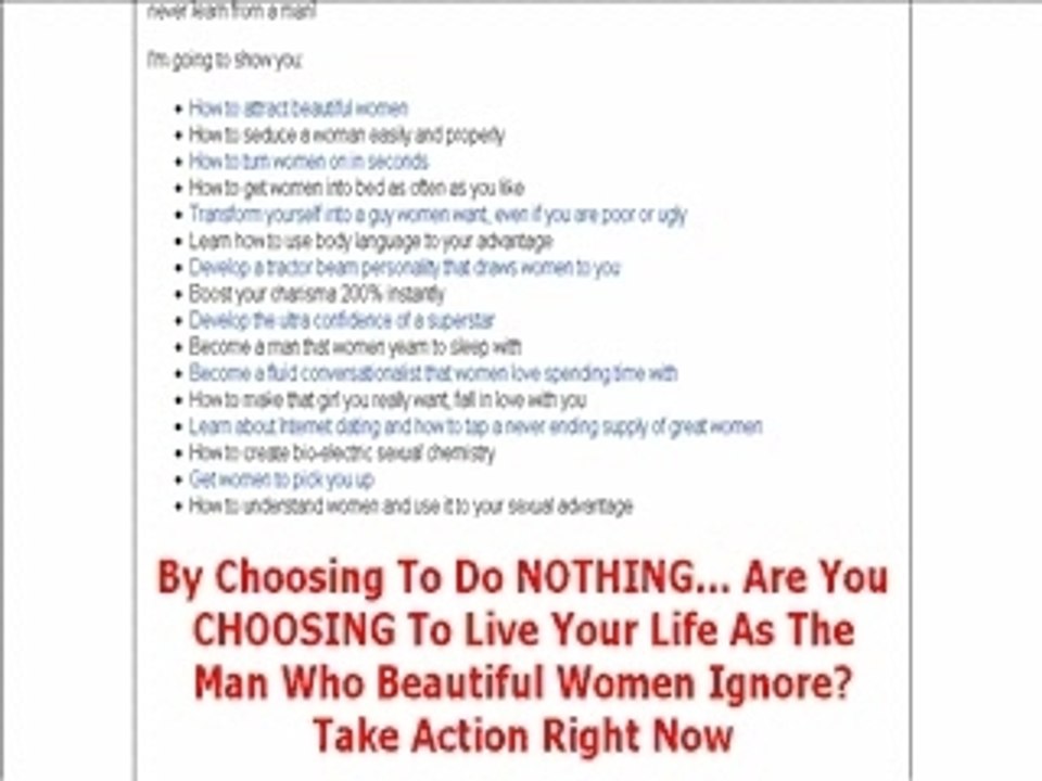 Dating and Seduction Secrets