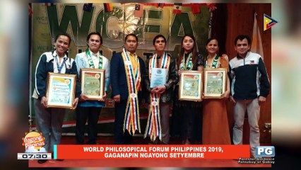 ON THE SPOT: World Philosopical Forum Philippines 2019, gaganapin ngayong Setyembre