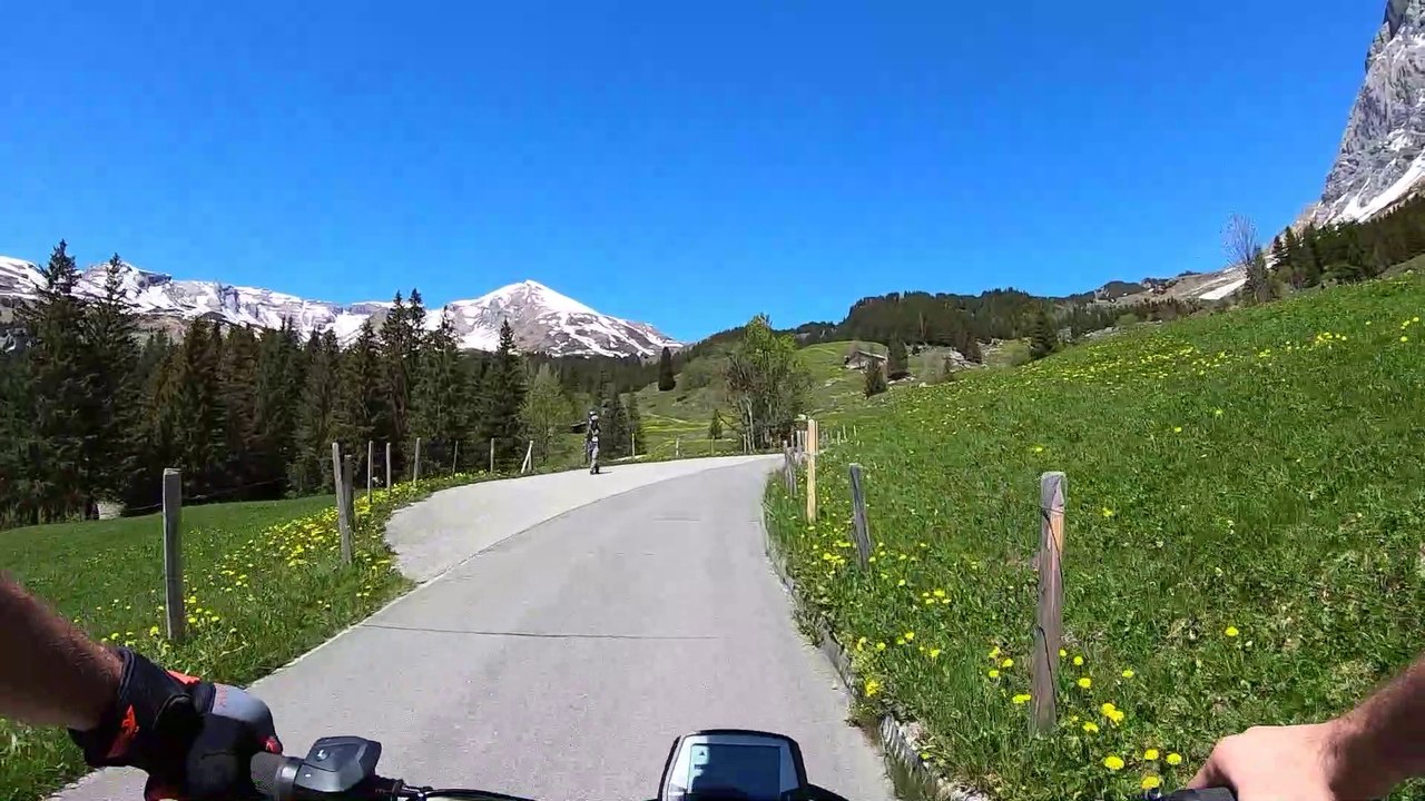 Mountain Biking The Swiss Alps in SNOW