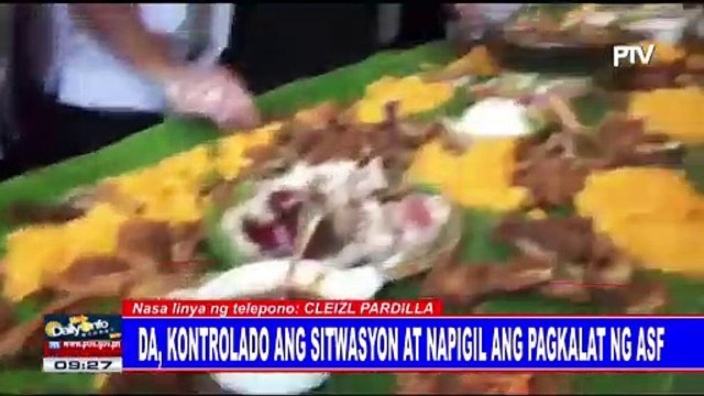 DA, kinumpirmang positibo ang ilang baboy sa ASF; pagkalat ng ASF, napigil