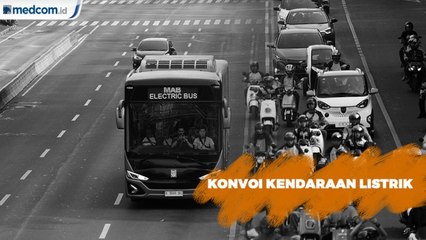 Ramai-ramai Konvoi Kendaraan LIstrik Jakarta - Tangsel