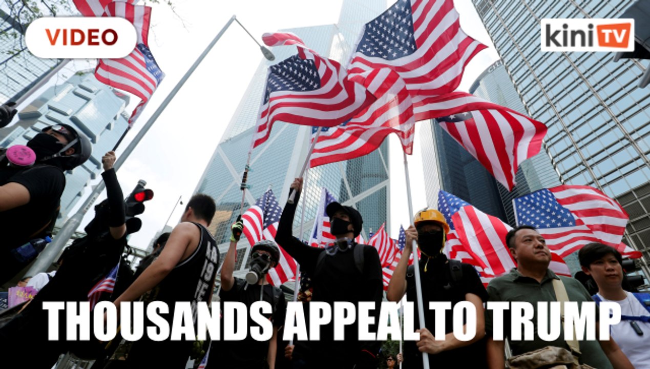 Hong Kong cops fire tear gas as clashes erupt after thousands appeal to Trump