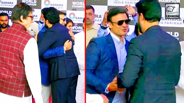 Abhishek HUGS Aishwarya's Ex Vivek Oberoi After Meme Controversy