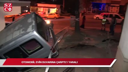 Ankara'da otomobil evin duvarına çarptı: 1 yaralı