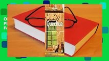Online Lonely Planet Quechua Phrasebook  Dictionary  For Trial
