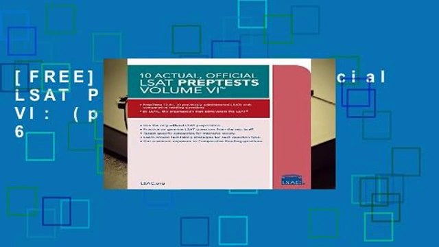 [FREE] 10 Actual, Official LSAT Preptests Volume VI: (preptests 72-81): 6
