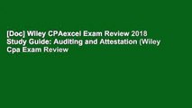 [Doc] Wiley CPAexcel Exam Review 2018 Study Guide: Auditing and Attestation (Wiley Cpa Exam Review