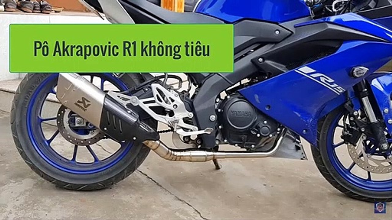 Yamaha YZF-R15 độ pô Akrapovic cho âm thanh uy lực